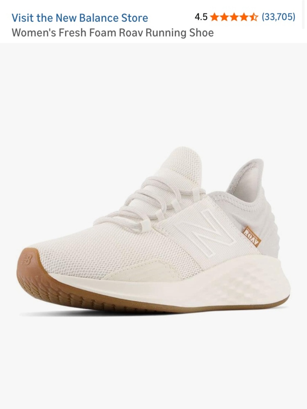 New Balance Women's Fresh Foam Knit Trainer in Light Cream and Gum size 8 1/2